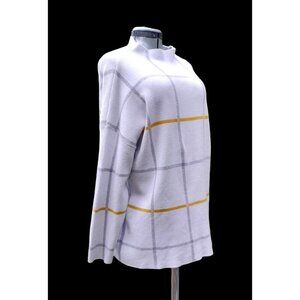 Tahari Windowpane Mock Neck Sweater Size 2XL
